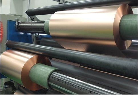 Copper foil roll on manufacturing equipment